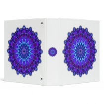 Mandala star in blue vinyl binder