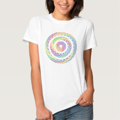 Mandala Swirled in Rainbow Colors T Shirt