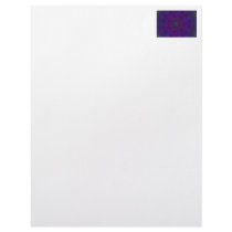 Mandala with Stars and Hearts in Purple, Blue, Red Customized Letterhead