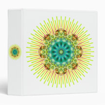 Mandala yellow green | make your own background vinyl binder