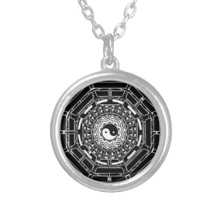 Mandala Yin Yang Lotus & I ching Necklace