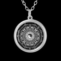 Mandala Yin Yang Lotus & I ching Necklace necklaces