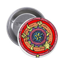 MandalaWeb's Mars Pinback Buttons