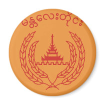Mandalay Division, Myanmar flag Refrigerator Magnet