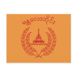 Mandalay Division, Myanmar flag Postcard