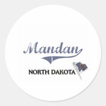 Mandan North Dakota City Classic Sticker