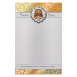 Mandarin Cake Couture Damask Unlined Business Customized Stationery
