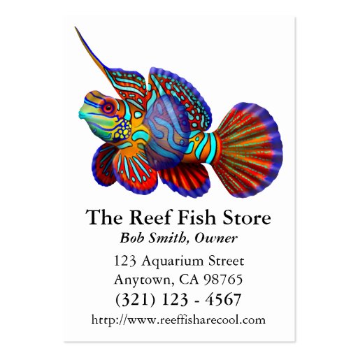 Mandarin Dragonet Goby Fish Business Card (front side)