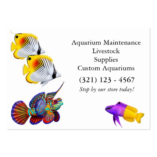 Mandarin Dragonet Goby Fish Business Card (back side)