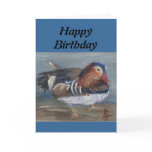 Mandarin Duck Birthday Card