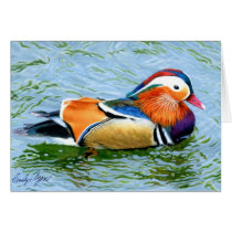 Mandarin Duck by Cindy Agan Card