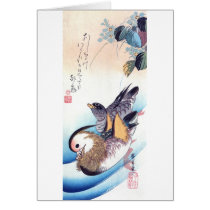 Mandarin Duck Japanese Print Greeting Cards