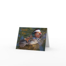 mandarin duck thank you note card