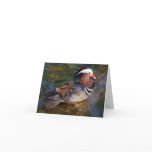 mandarin duck thank you note card