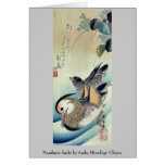 Mandarin ducks by Ando, Hiroshige Ukiyoe cards