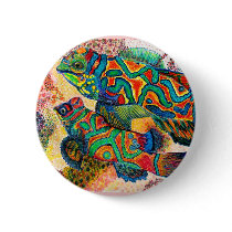 Mandarin Fish Art Button