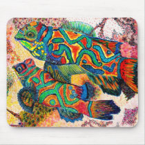 Mandarin Fish Art Mouse Pad