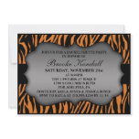 Mandarin Wild Night Zebra Bachelorette Party Custom Announcement