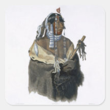 Mandeh-Pahchu, a Young Mandan Indian, plate 24 fro Sticker