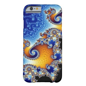 Mandelbrot Blue Double Spiral Fractal iPhone 6 Case