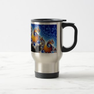 Mandelbrot Blue Double Spiral Fractal Mug