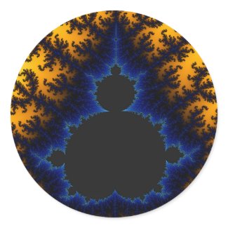 Mandelbrot Glow - Fractal Sticker sticker