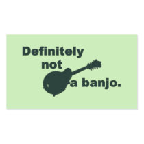 Mandolin -- Definitely Not A Banjo Business Card Templates