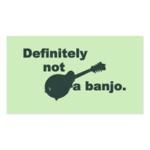 Mandolin -- Definitely Not A Banjo Business Card Templates