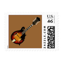 Mandolin Mustard Postage Stamps