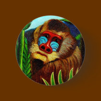 Mandrill in the Jungle by Henri Rousseau buttons