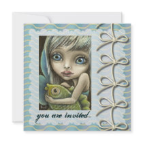 Mandy and fish personalized invite
