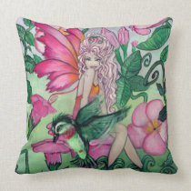 "Mandy" cute Fairy art Throw Pillow pillows