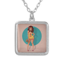 Mandy Marie - Pinup Model in Babydoll Night Dress Necklace