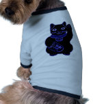 maneki neko blue neon pet shirt