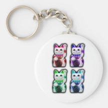 Maneki Neko JAPANESE money CAT Keychain