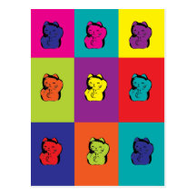 Maneki Neko Kitty Pop Art Postcards