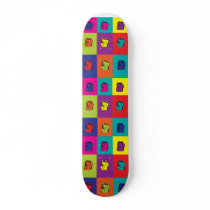 Maneki Neko Kitty Rainbow Skateboard