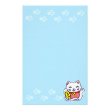 Maneki Neko Lucky cat Customized Stationery