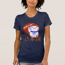 Maneki Neko Nihon saaka cat t-shirts