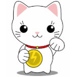 Maneki Neko - White Lucky Cat Tshirt