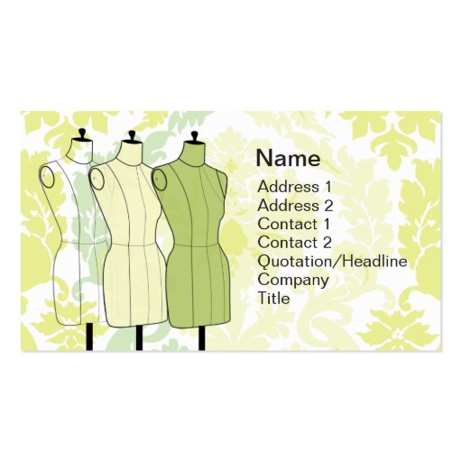 Manequins - Business Business Card Templates (front side)