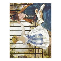 Manet, Edouard Eisenbahn 1872-1873 Technique ?l au Post Cards