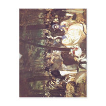 Manet, Edouard Musik im Tuileriengarten 1862 Techn postcards