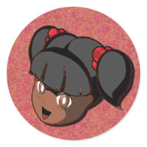 Manga Black Girl stickers by postcardsfromtheedge Manga Black Girl stickers