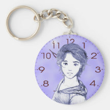 MANGA boy rose flower Key Chains