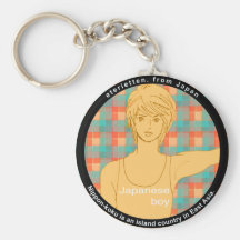 MANGA boy rose flower Keychains