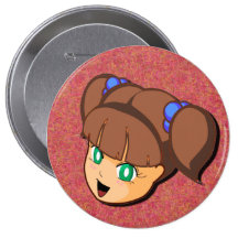 Manga Brown Girl Button