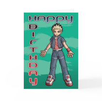 Manga Dude Birthday Cards