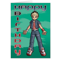 Manga Dude Birthday Cards