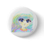 Manga Fairy Girl Anime Colorful Rainbow Magic Eyes Pin